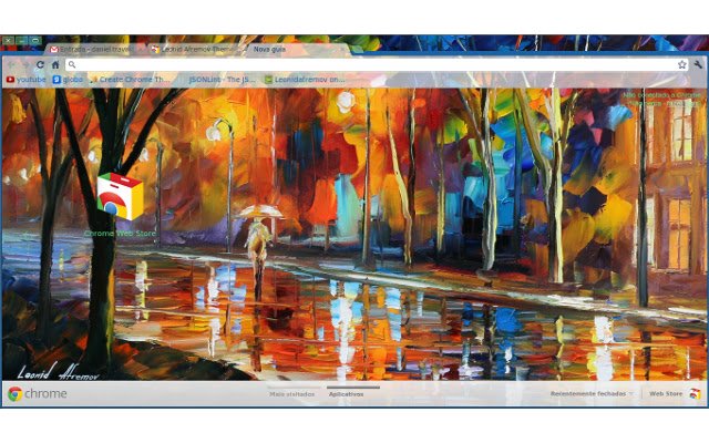 Leonid Afremov Theme 01 מחנות האינטרנט של Chrome להפעלה עם OffiDocs Chromium באינטרנט