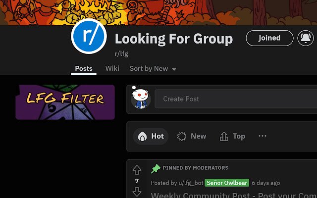 LFG filter  from Chrome web store to be run with OffiDocs Chromium online