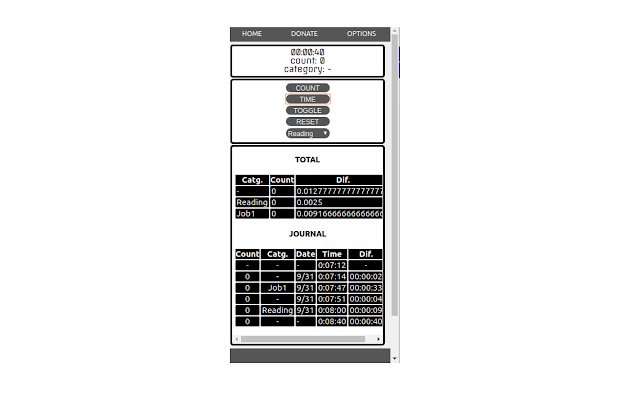 LifeLogMono Time Tracker  from Chrome web store to be run with OffiDocs Chromium online