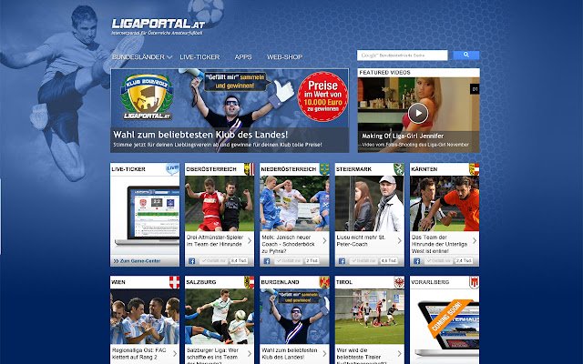 ligaportal.at  from Chrome web store to be run with OffiDocs Chromium online