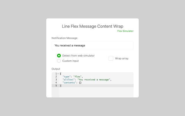 Line Flex Content Wrap  from Chrome web store to be run with OffiDocs Chromium online