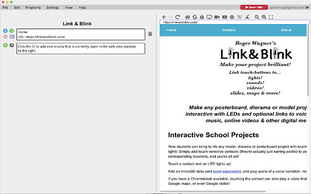 Link Blink Media Linker ze sklepu internetowego Chrome do uruchomienia z OffiDocs Chromium online