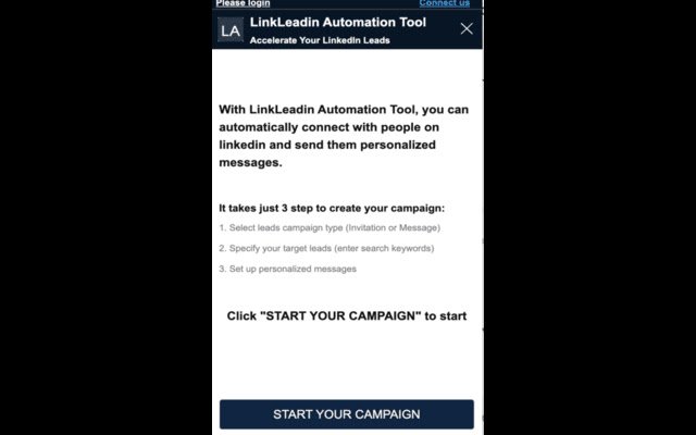 LinkLeadin Automation Tool  from Chrome web store to be run with OffiDocs Chromium online