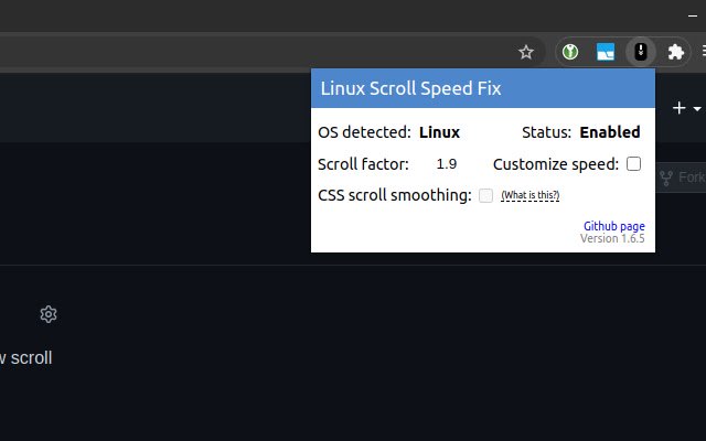 Linux Scroll Speed Fix  from Chrome web store to be run with OffiDocs Chromium online