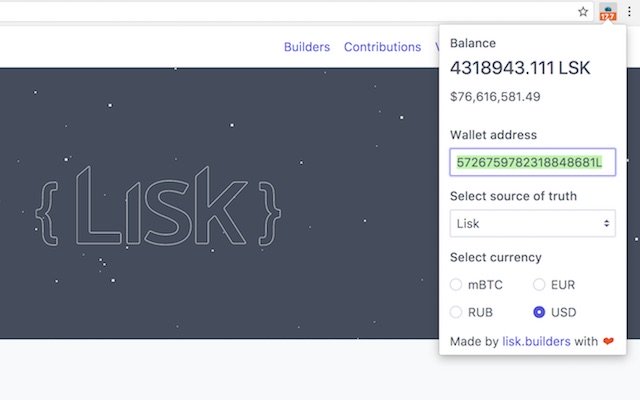 Lisk Ticker  from Chrome web store to be run with OffiDocs Chromium online