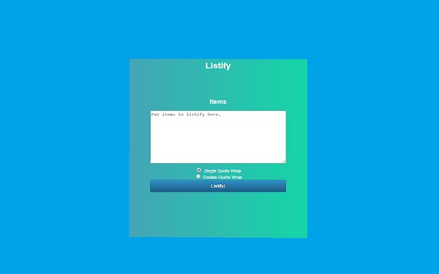 Listify.io from Chrome web store to be run with OffiDocs Chromium online Listify.io from Chrome web store to be run with OffiDocs Chromium online