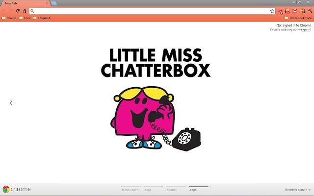 Little Miss Chatterbox  from Chrome web store to be run with OffiDocs Chromium online