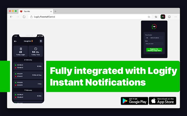 Logify Parental Control  from Chrome web store to be run with OffiDocs Chromium online