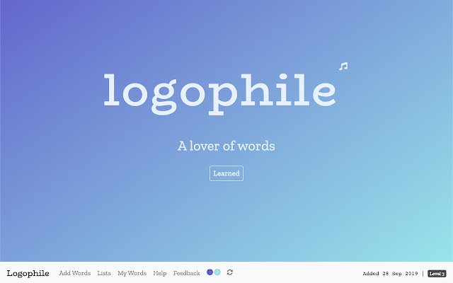 Logophile  from Chrome web store to be run with OffiDocs Chromium online