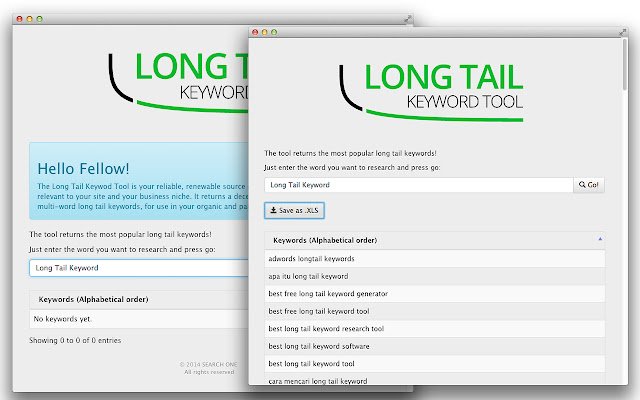 Long Tail Keyword Tool Pro  from Chrome web store to be run with OffiDocs Chromium online