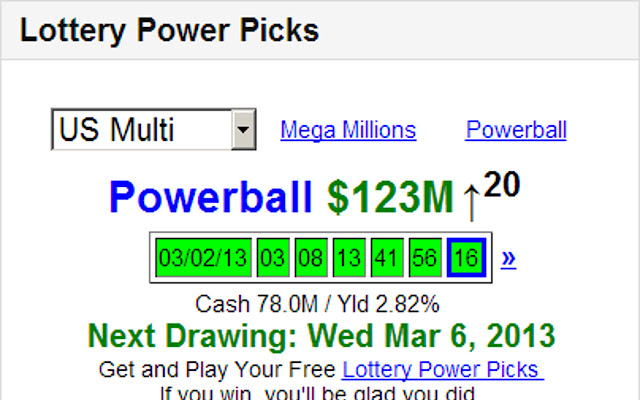 Lottery Power Picks Drawing Results  from Chrome web store to be run with OffiDocs Chromium online