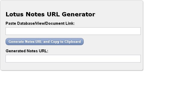 Lotus Notes Link/URL Generator  from Chrome web store to be run with OffiDocs Chromium online