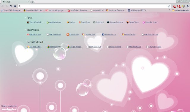 Chrome Web ストアの Love Hearts 1366x768 を OffiDocs Chromium オンラインで実行