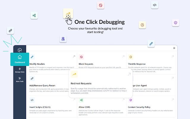 LT Debug  from Chrome web store to be run with OffiDocs Chromium online