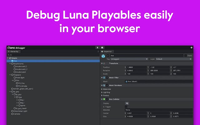 Luna Debugger ze sklepu internetowego Chrome do uruchomienia z OffiDocs Chromium online