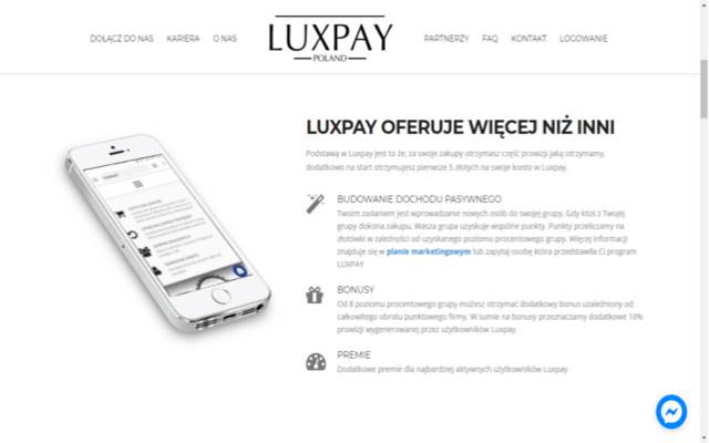 Luxpay từ cửa hàng Chrome trực tuyến sẽ được chạy với OffiDocs Chromium trực tuyến