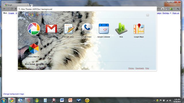 Mac Theme (AERO)w/ background  from Chrome web store to be run with OffiDocs Chromium online