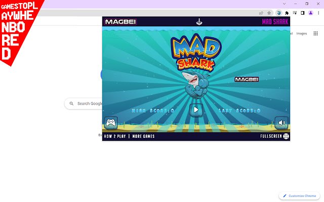 Mad Shark Game Runs Offline  from Chrome web store to be run with OffiDocs Chromium online