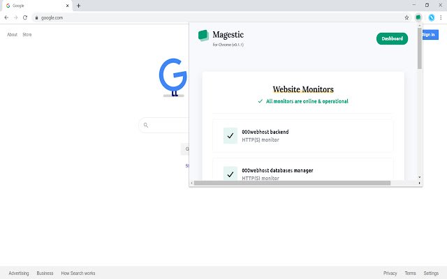 Magestic  from Chrome web store to be run with OffiDocs Chromium online