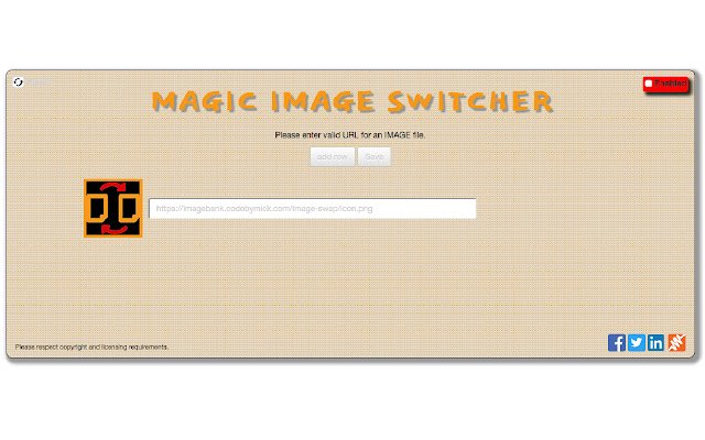 Magic Image Switcher  from Chrome web store to be run with OffiDocs Chromium online