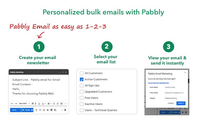 Mail Merge for Gmail Pabbly Email Marketing  from Chrome web store to be run with OffiDocs Chromium online