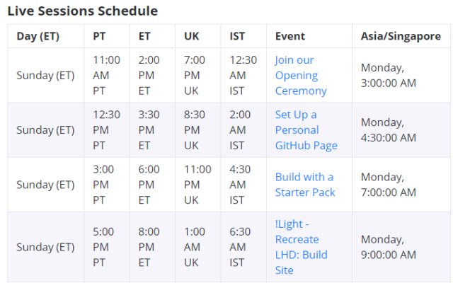 Major League Hacking Timezone Automator daripada kedai web Chrome untuk dijalankan dengan OffiDocs Chromium dalam talian