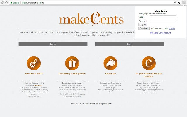 MakeCents  from Chrome web store to be run with OffiDocs Chromium online