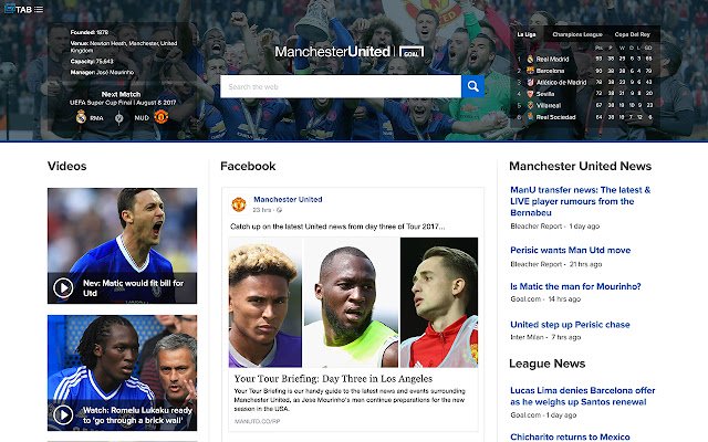 “Manchester United News Center  from Chrome web store to be run with OffiDocs Chromium online