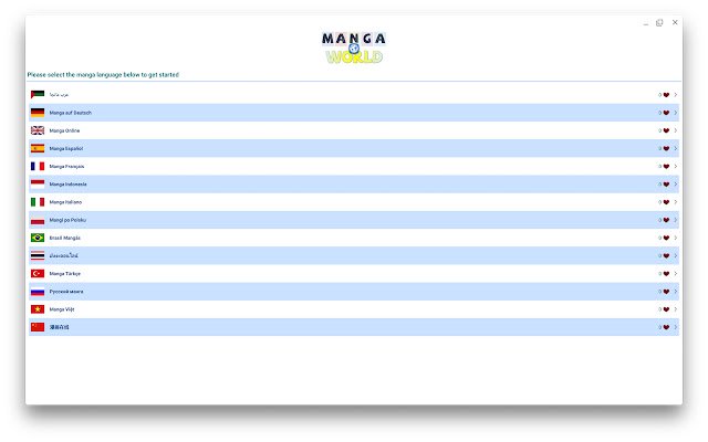 Manga World  from Chrome web store to be run with OffiDocs Chromium online