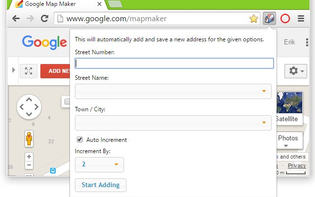 Map Maker Address Helper  from Chrome web store to be run with OffiDocs Chromium online