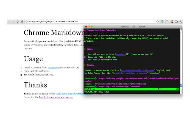 Markdown Preview Plus dari toko web Chrome untuk dijalankan dengan OffiDocs Chromium online