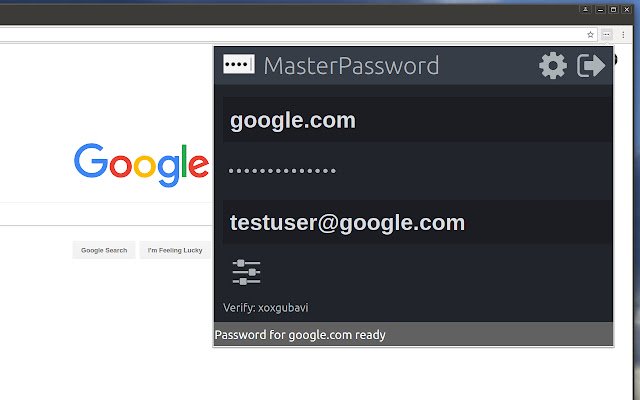 MasterPassword for chrome  from Chrome web store to be run with OffiDocs Chromium online