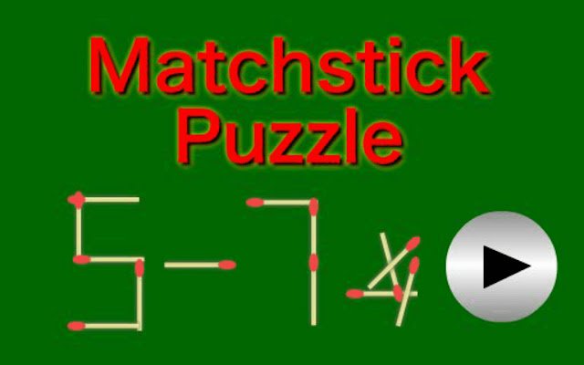 Matchstick Puzzle Game  from Chrome web store to be run with OffiDocs Chromium online