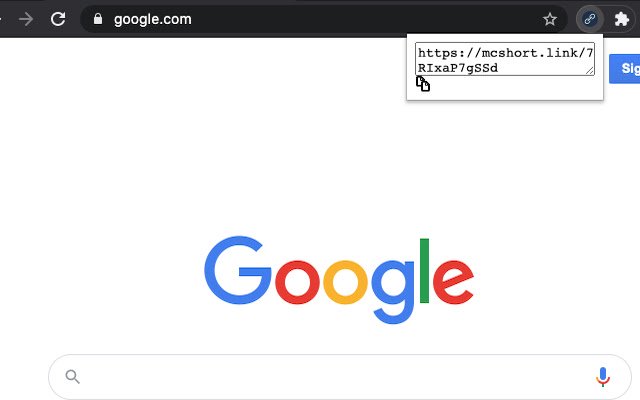 McShort Link!  from Chrome web store to be run with OffiDocs Chromium online