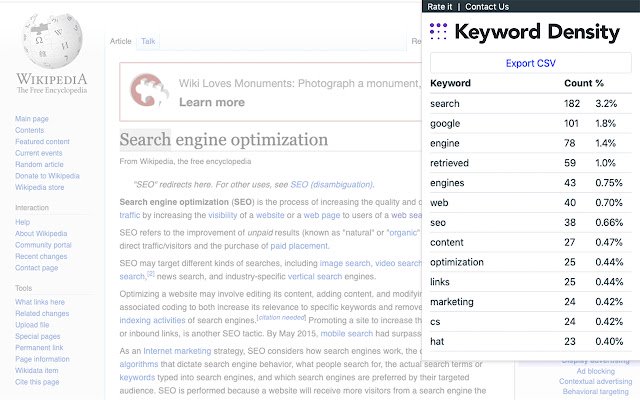 MeasureSEO – Keyword Density  from Chrome web store to be run with OffiDocs Chromium online