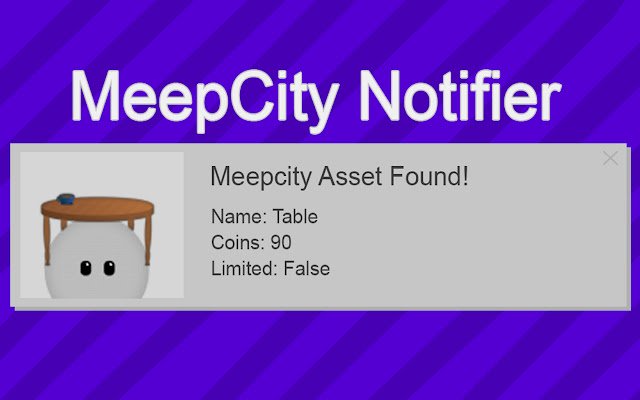 Meepcity Notifier  from Chrome web store to be run with OffiDocs Chromium online