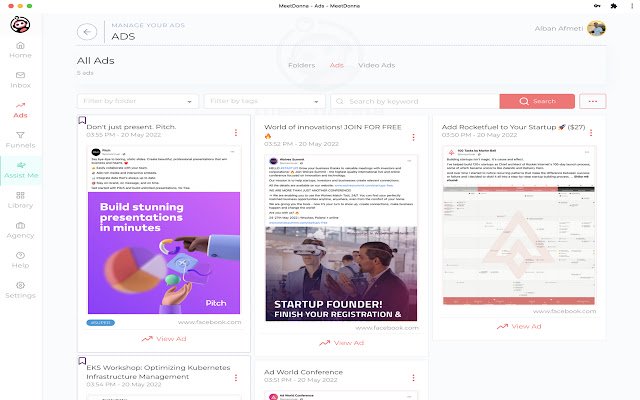 MeetDonna — AI assistant for marketers  from Chrome web store to be run with OffiDocs Chromium online