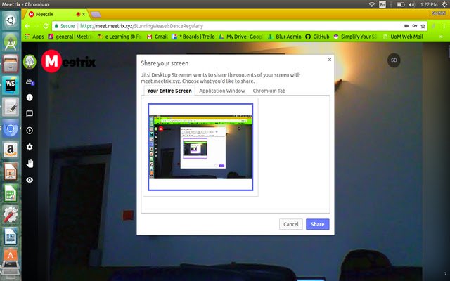 Meetrix Screen Share  from Chrome web store to be run with OffiDocs Chromium online