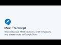 Meet Transcript de Chrome web store para ejecutarse con OffiDocs Chromium en línea