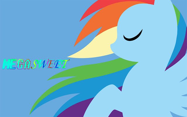 Chrome 网上商店的 MegaSweet MLP Rainbow Dash 将与 OffiDocs Chromium 在线运行