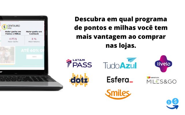 Melhor Ganho Cashback, Pontos e Milhas  from Chrome web store to be run with OffiDocs Chromium online