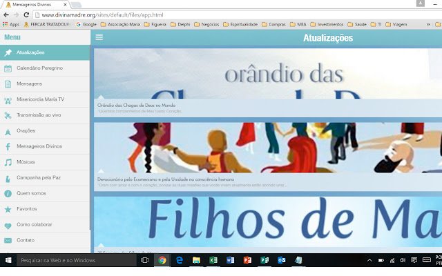 Mensageiros Divinos uit de Chrome-webwinkel wordt uitgevoerd met OffiDocs Chromium online