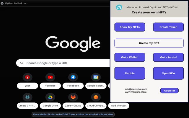 Mercurio  from Chrome web store to be run with OffiDocs Chromium online