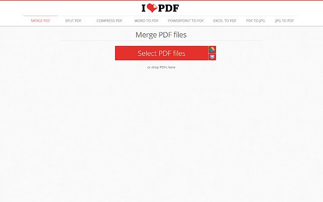 Merge PDF | ilovepdf.com  from Chrome web store to be run with OffiDocs Chromium online