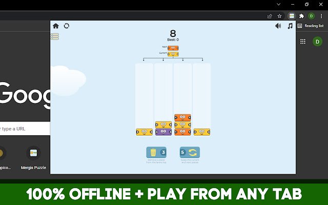 Mergis Puzzle Game Offline  from Chrome web store to be run with OffiDocs Chromium online