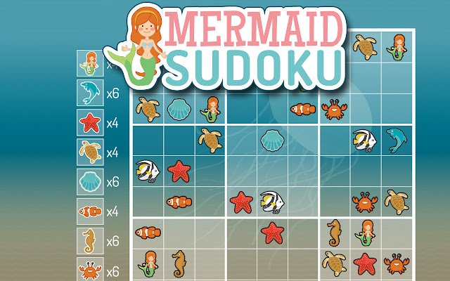 Mermaid Sudoku  from Chrome web store to be run with OffiDocs Chromium online