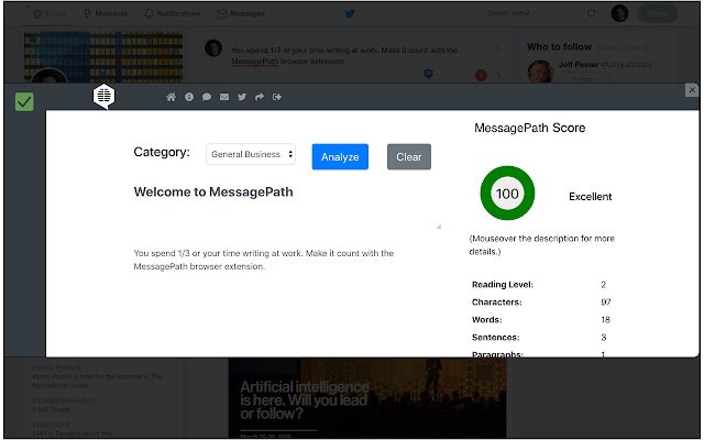 MessagePath  from Chrome web store to be run with OffiDocs Chromium online