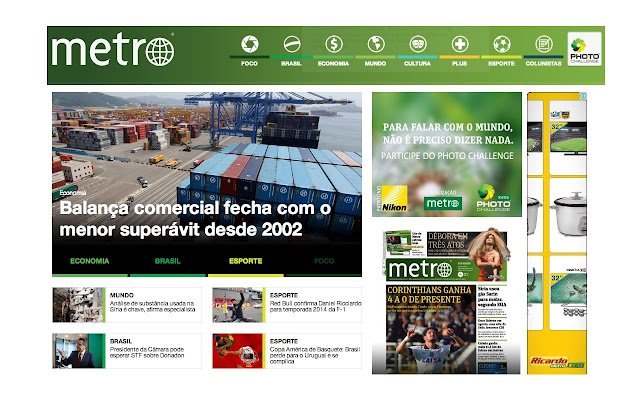 METRO Jornal  from Chrome web store to be run with OffiDocs Chromium online