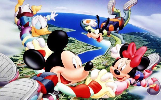 Mickey And Friends Skydiving Theme  from Chrome web store to be run with OffiDocs Chromium online