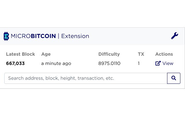 أدوات MicroBitcoin (MBC) من متجر Chrome الإلكتروني ليتم تشغيلها مع OffiDocs Chromium عبر الإنترنت